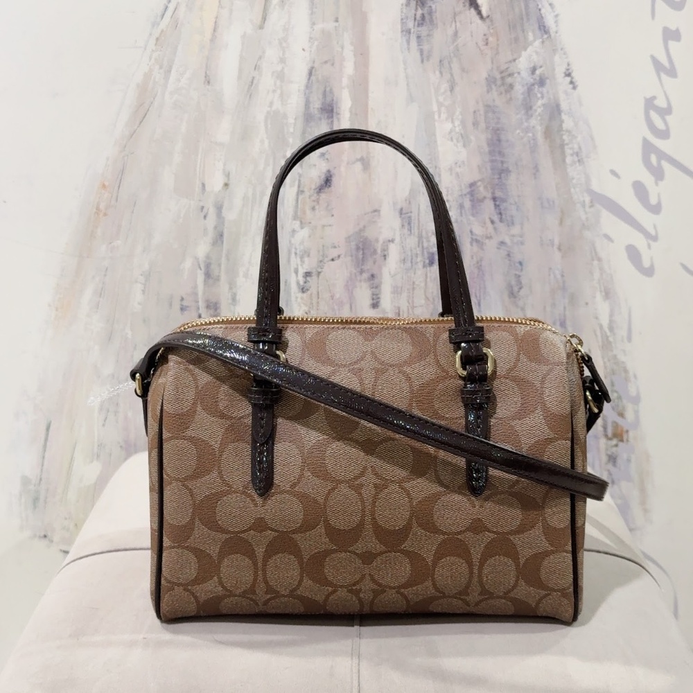 Coach F49862 Peyton Signature Bennett Mini Satchel Handbag Crossbody Bag - Picture 2 of 12